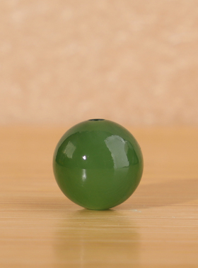俄料碧玉圆珠单珠精品阳绿色散珠