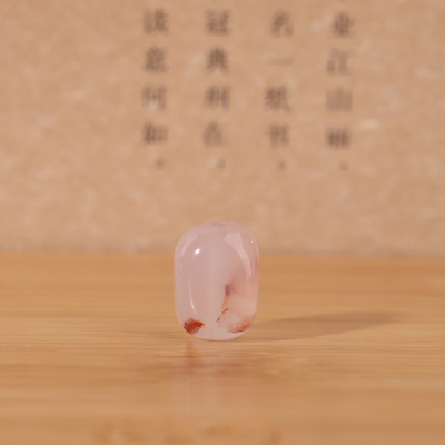 正品川料南红冰飘随形珠高冰飘红