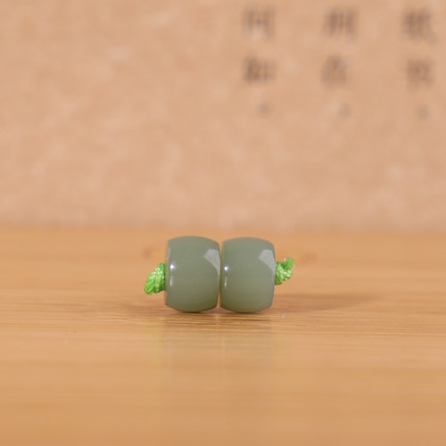 碧玉粉青直切散珠高货羊脂玉配珠