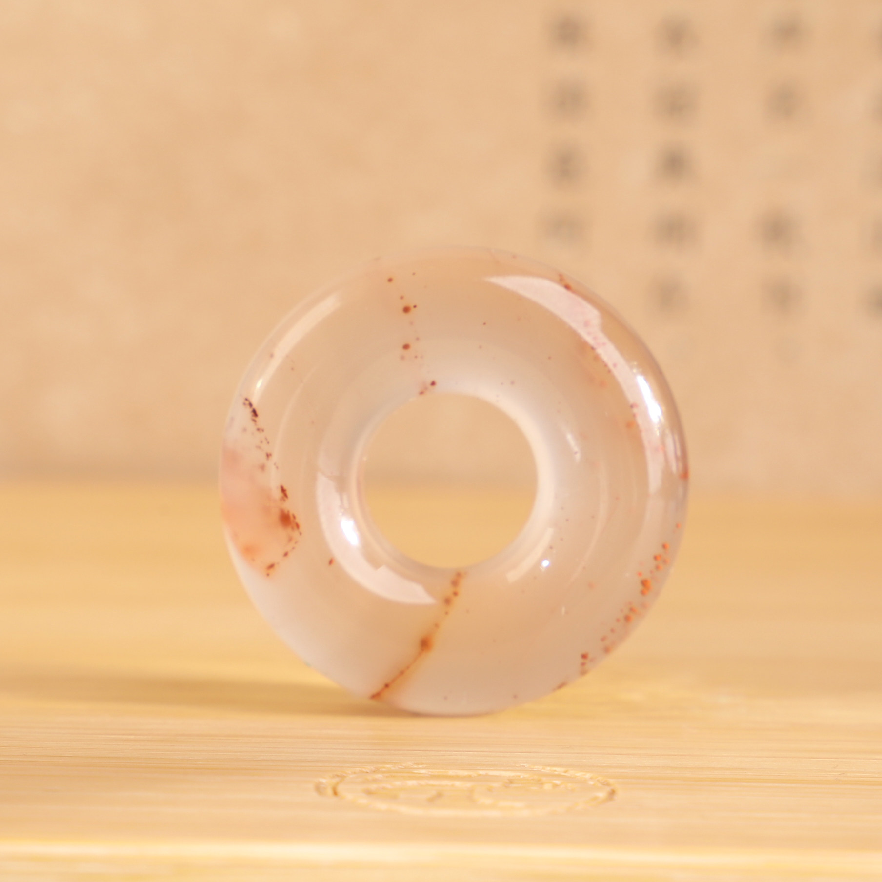 原矿正品川料南红平安扣吊坠