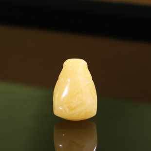 黄白花蜡531号17.9 帝廷 正品 蜜蜡三通佛头一体式 11.7mm 对孔12.7