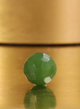 天然俄料和田玉碧玉圆珠无相