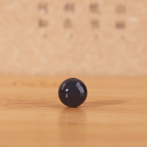 新疆和田玉烟紫圆珠散珠单颗精选