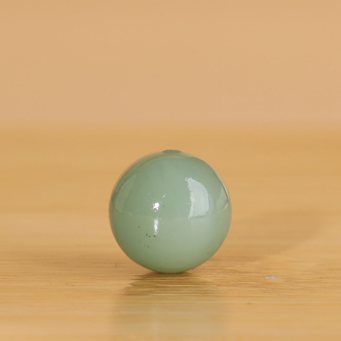 天然俄料和田玉碧玉粉青圆珠12mm