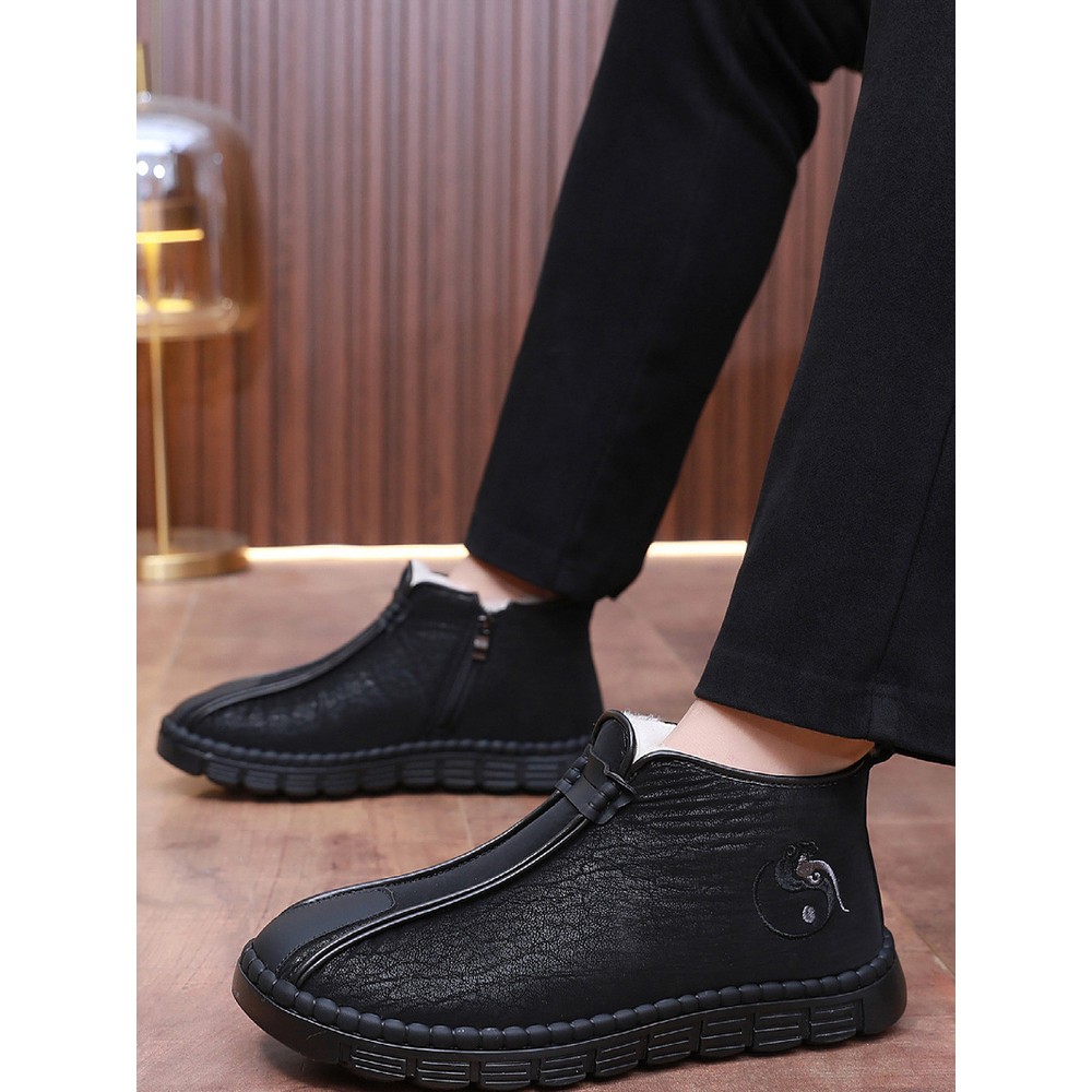 老北京布鞋男棉鞋冬季加绒加厚保暖羊毛雪地靴爸爸鞋棉靴羊毛棉鞋