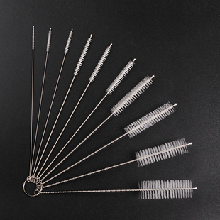烟斗配件多规格 金属通条毛刷通针通刷硬通清洁刷子10合1烟嘴通条