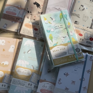 213日本卡通动物小鸟小兔收纳册卡片便签图集图鉴手帐素材收集册