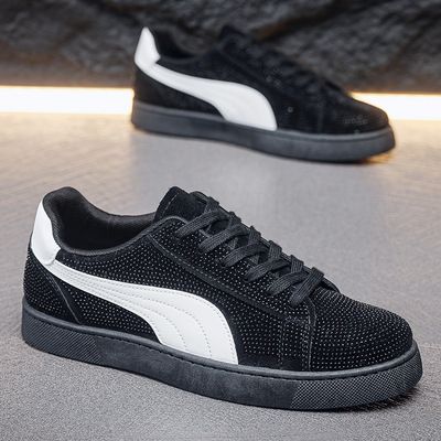 男士CL红底休闲鞋精神社会小伙板鞋时尚潮流真超纤皮鞋小白鞋