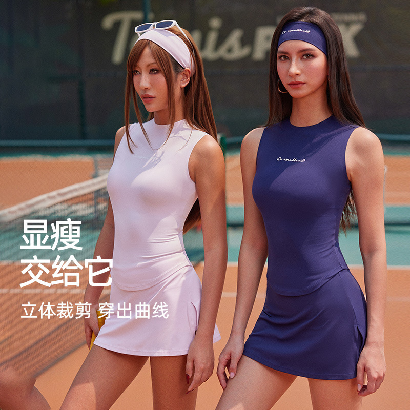 曲线身材网红两件套洋气裙网球服