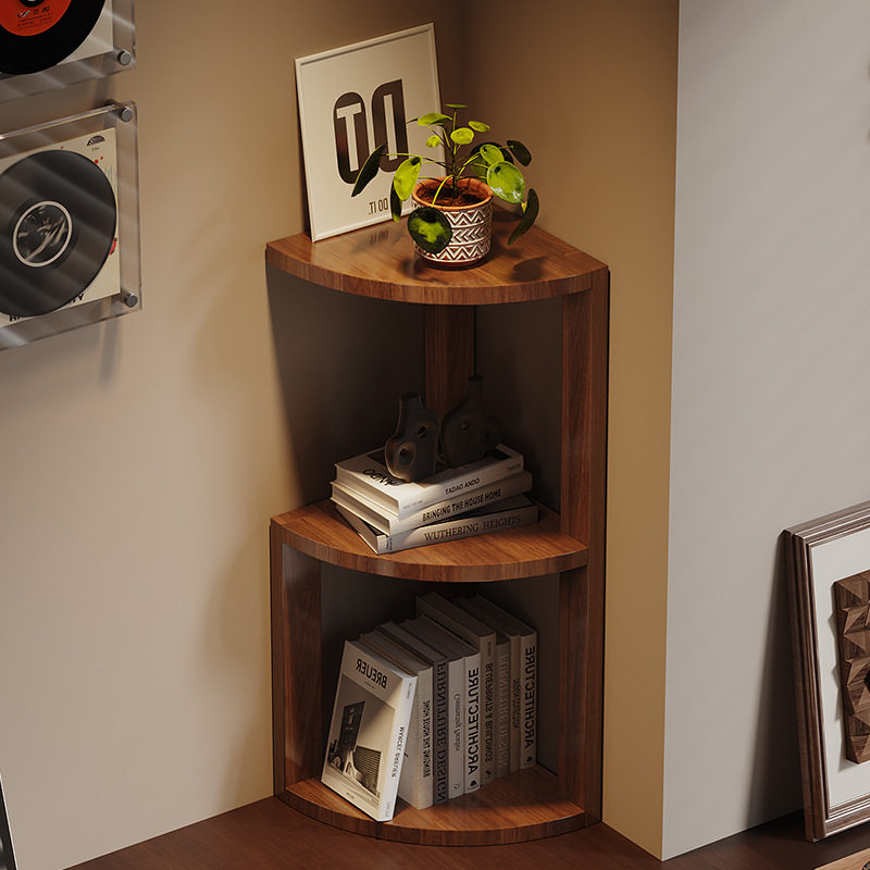 实木转角书架桌面小型置物架办公桌书桌小书柜多层杂物整理收纳架 - 多小二的小店出品