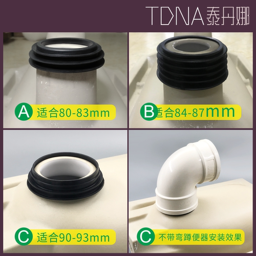 蹲便坑出水口加厚转换110mm墙排