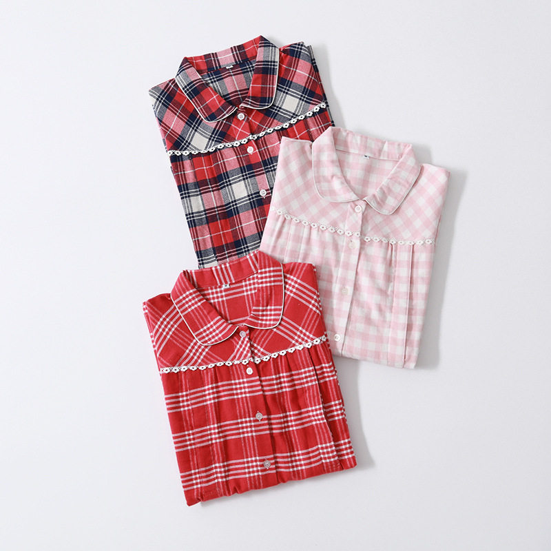 봄 가을 산모 수유복 산후 수유복 산모 잠옷 세트 긴팔 바지 겨울 순면 플란넬