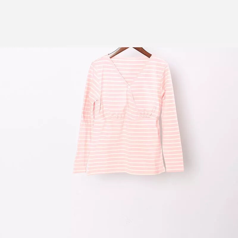 가을 겨울 두꺼운 따뜻한 크로스 스타일 간호 긴팔 탑 브라 프리 트렌디 엄마 플러스 사이즈 가슴이있는 요양원 ??옷