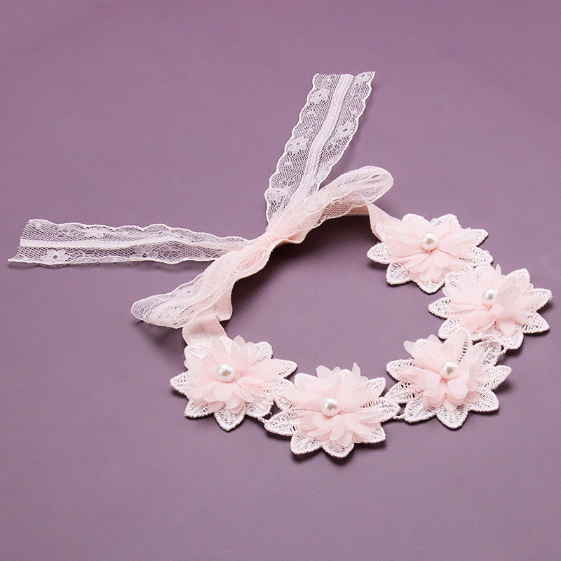 公主蕾丝发带儿童珍珠款流苏头饰礼服配饰女童发饰可爱甜美头花