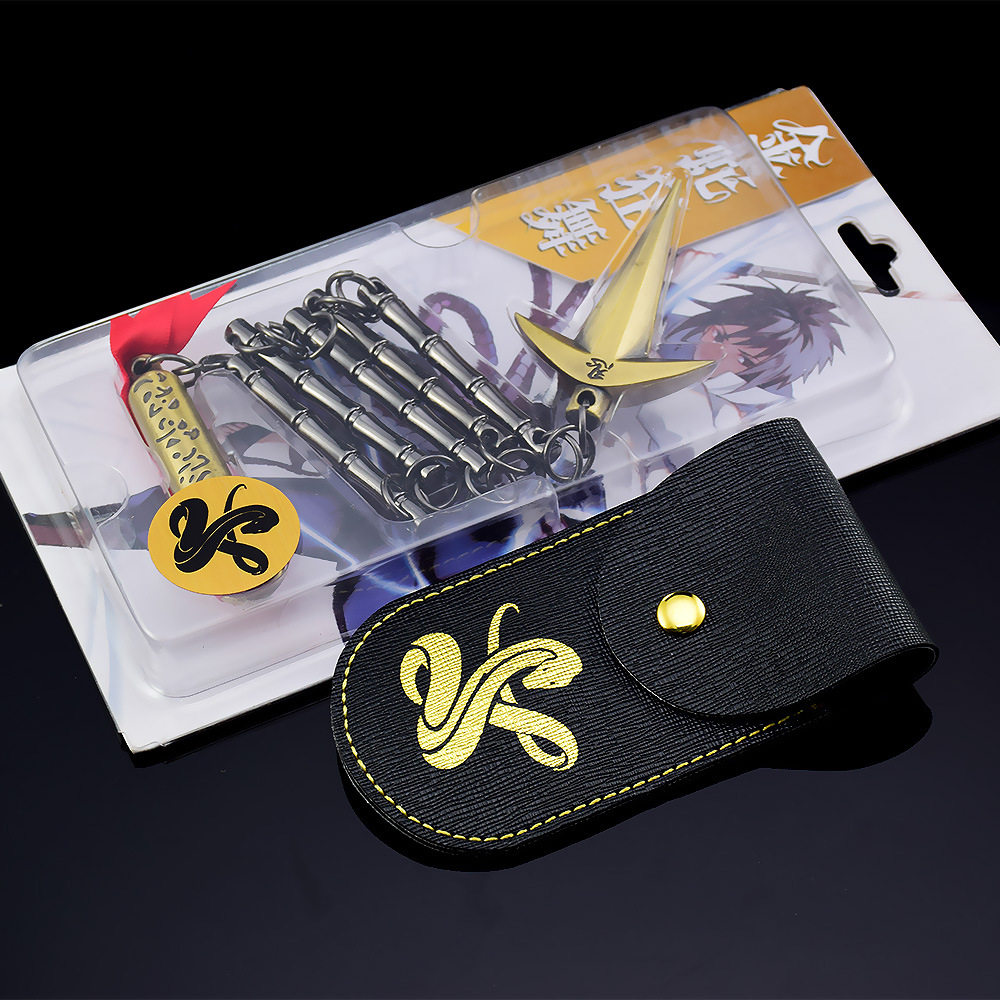 忍者动漫周边武器模型四代目飞雷神五节鞭全金属武器模型