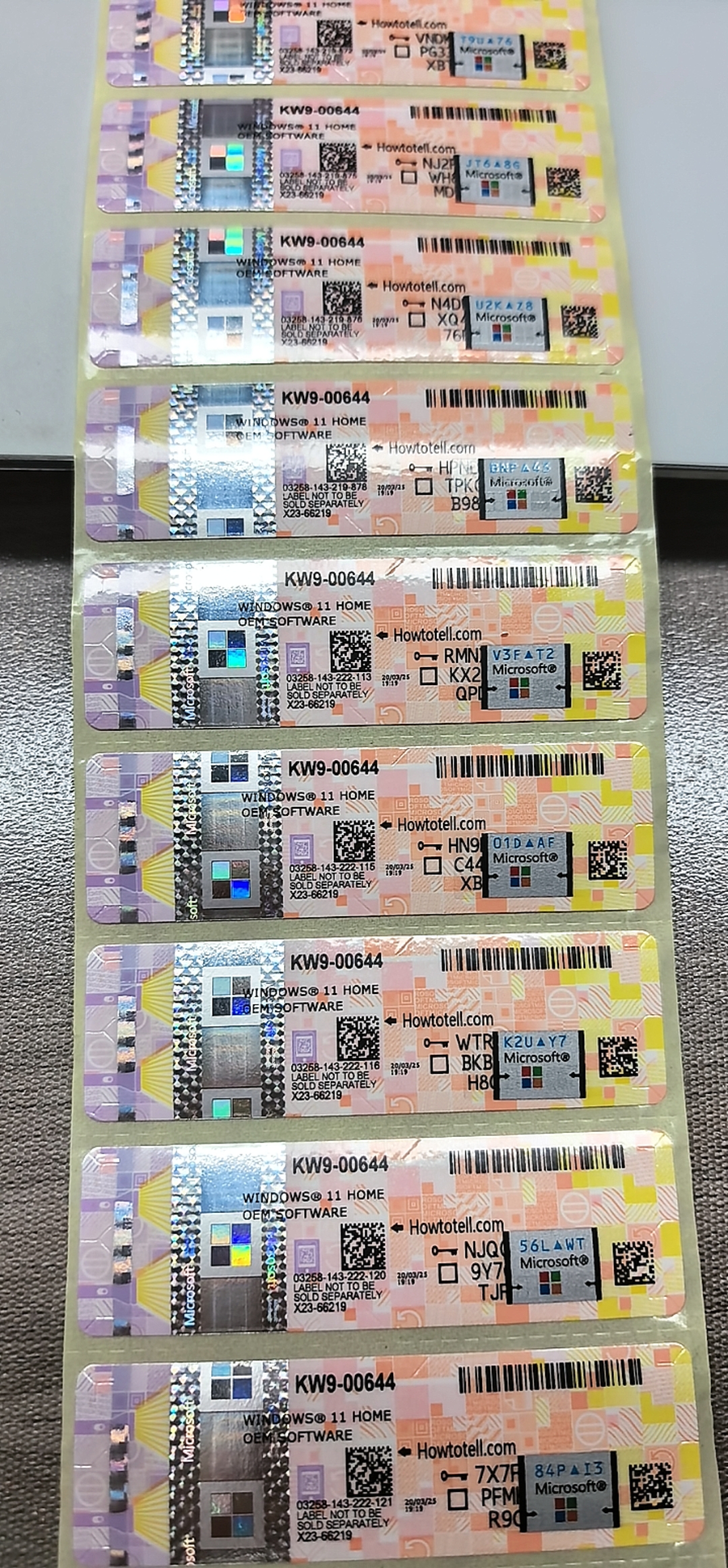 Windows 10 专业版win11家庭中文版电脑系统OEM密钥在线激活标贴