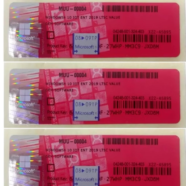 电脑系统win10/11/7专业版Pro旗舰版企业版LTSC工作站版密钥标贴
