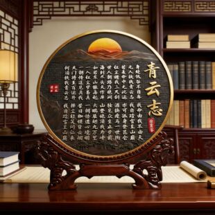 青云志书法字画摆件博古架摆设古董架装饰品新中式家居茶道工艺品
