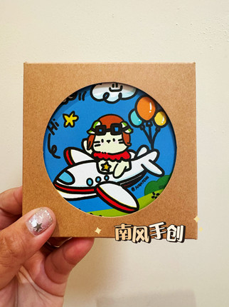 陶瓷杯垫原创插画陶瓷吸水隔热杯垫