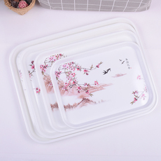 Пластиковый поддон 欧式长方形塑料托盘家用茶具托盘客厅餐厅托盘简约创意茶盘托盘