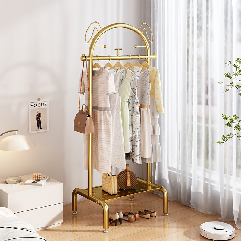 鑫百邦奶油风收纳置地挂衣架落地