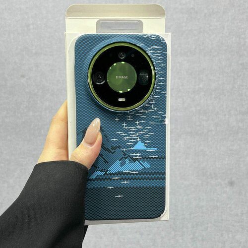 高级感适用于华为mate90pro手机壳mate90promax碳纤纹彩绘超轻薄80RS全包创意个性小众款网红ins风