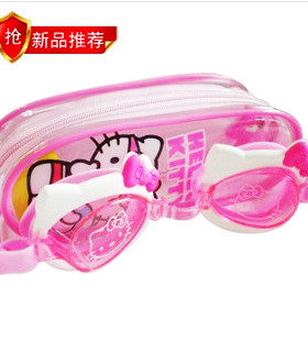 专柜正品Hello Kitty凯蒂猫宝宝儿童女童防雾眼镜游泳镜防雾防水