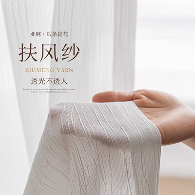 扶风纱窗帘2025新款透光不透人