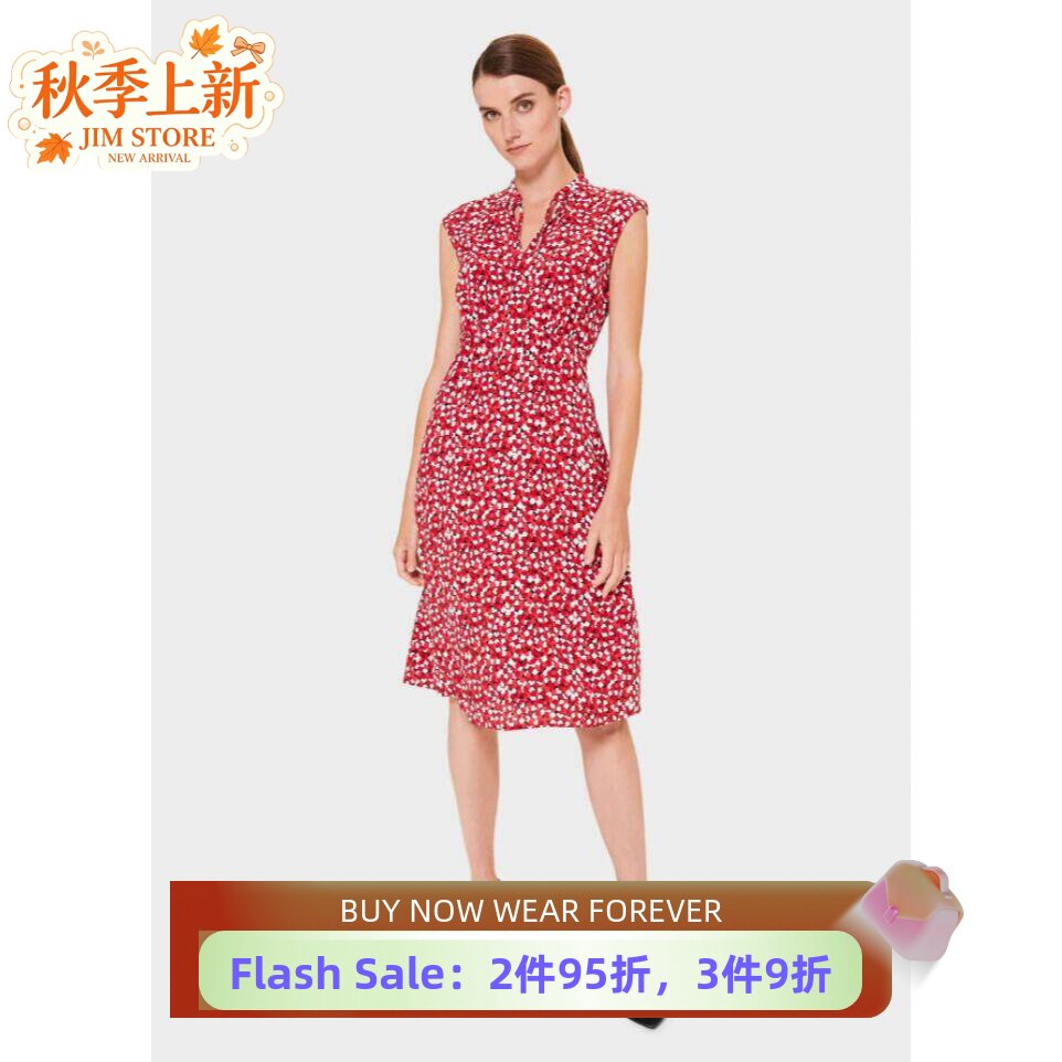 英伦复古衬衫裙红色波点