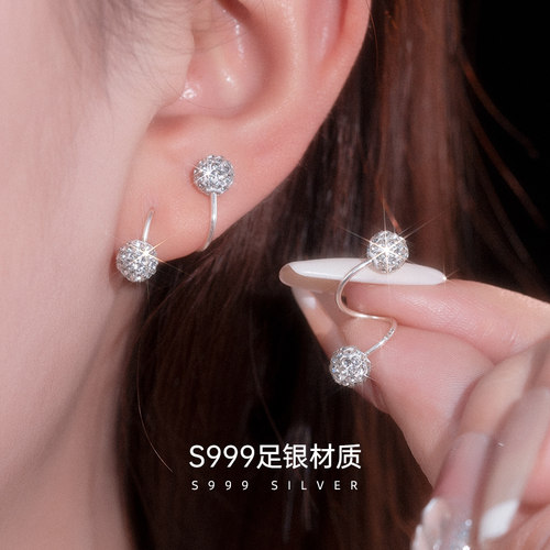 S999纯银耳钉女款2025年新款