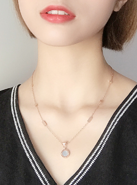 钛钢项链女小众小众设计