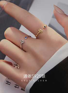 开口小众设计字母金美澳