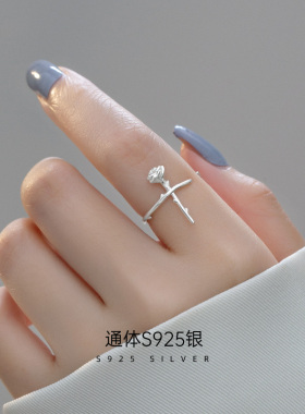 【S925银】玫瑰花戒指