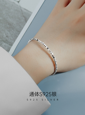 金美澳925银高级感气质手链女款精致时尚饰品2026年小众银饰百搭