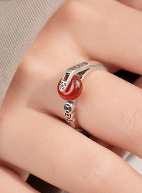 平安扣铜钱戒指复古指环