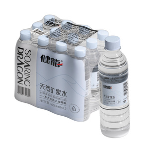 健龙天然矿泉水600ml* 12瓶 五大连池二龙眼泉不含气纯净水饮用水