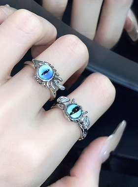 恶魔之眼戒指女小众设计感高级轻奢食指戒时尚个性指环