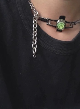 小众设计极简暗黑风INS钛钢项链