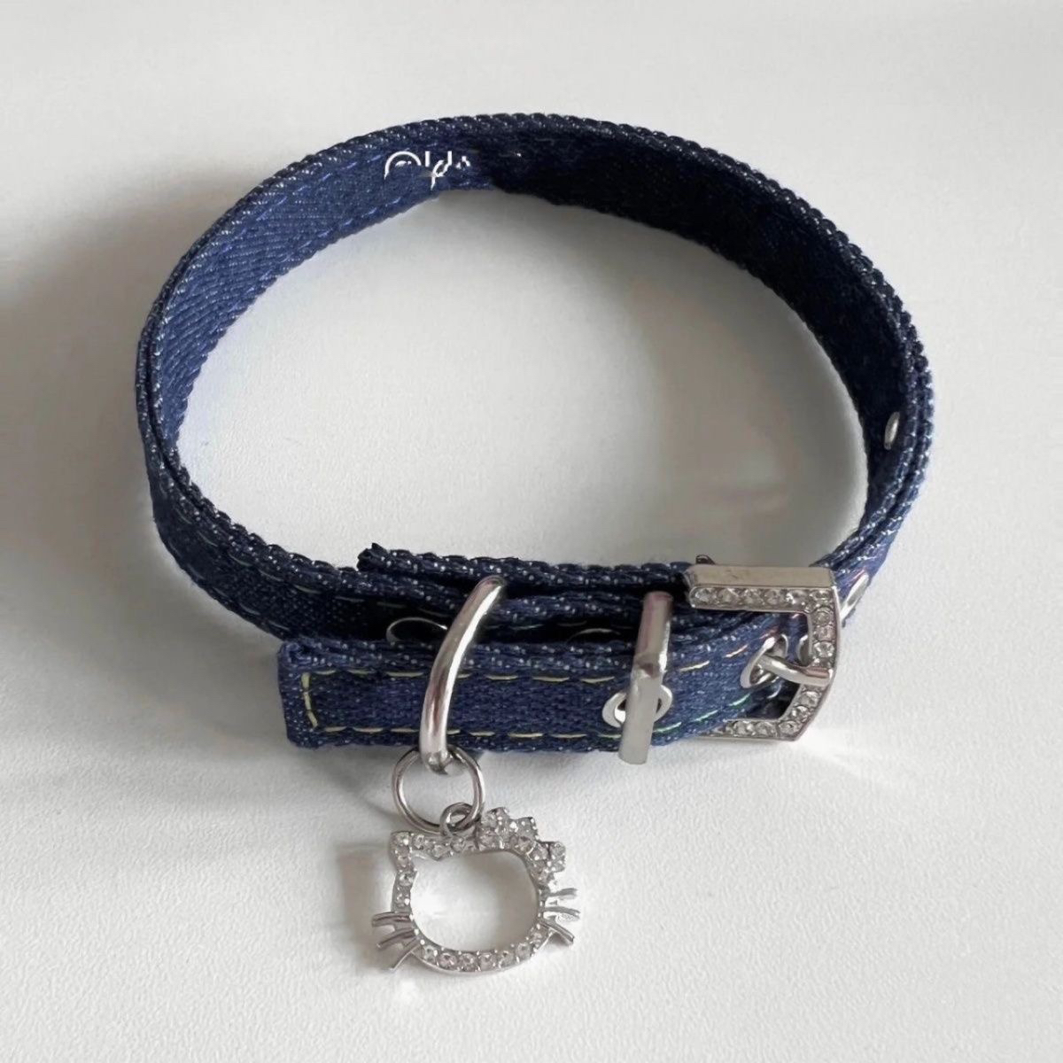 kitty牛仔配饰choker颈圈辣妹粉色项圈骨头ins可爱项圈