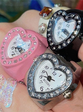 新款表韩版爱心带潮流热卖气质女戒指表国产腕表