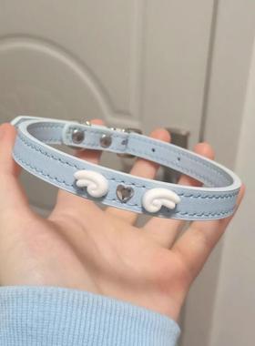 甜美天使翅膀爱心choker项圈亚比ins辣妹颈圈项链2023新款