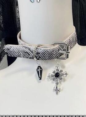 十字架项圈/y2k辣妹千禧复古ins朋克亚文化choker