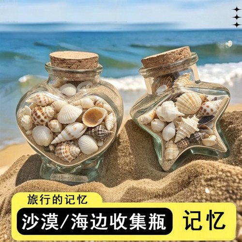 海边捡贝壳海螺收集纪念品玻璃瓶