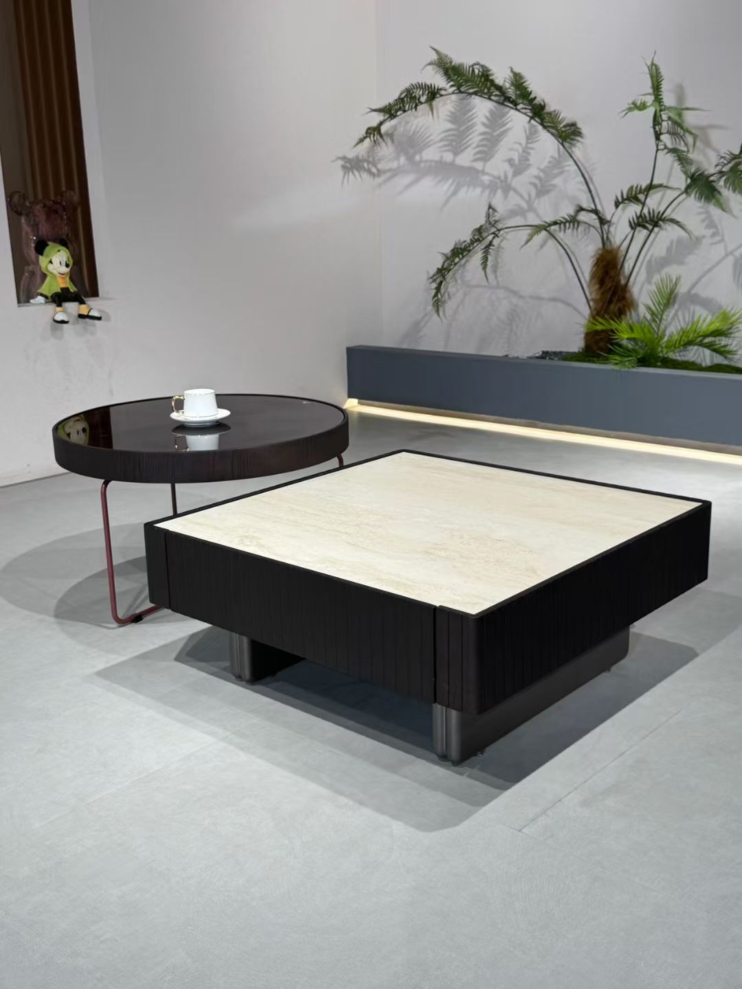 意式极简茶几客厅家用小户型现代简约轻奢高级感茶几可移动佛山