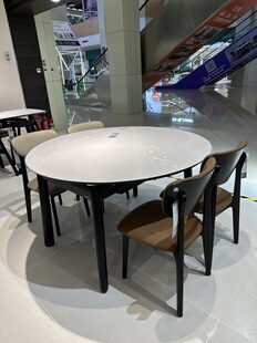 圆形桌大理石圆桌可伸缩圆桌小户型餐桌可变圆桌餐桌热销榜微晶石