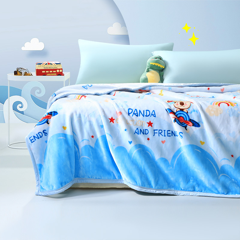 富安娜家纺官方品牌店官网正品加厚保暖学生沙发毯子毛毯双人床法