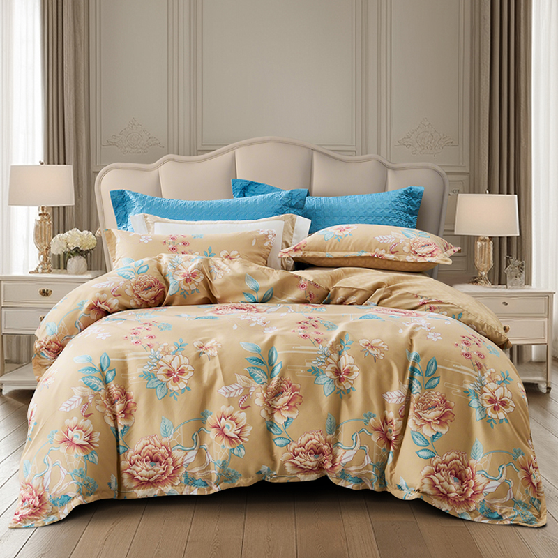 富安娜家纺床上四件套床单被套床上用品T