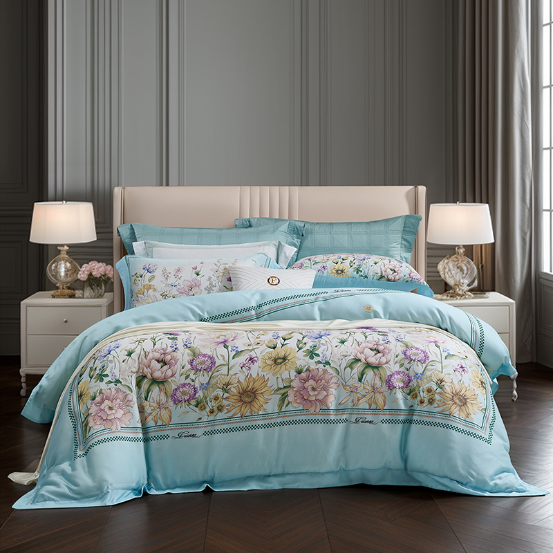 富安娜家纺莱赛尔天丝床单四件套凉感床单被套轻奢【专柜同款】