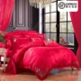 Fu Anna Home Dệt St. Hoa Bộ đồ giường cưới Bông Bộ chăn bông Bốn bộ 1,8m Giường màu đỏ Kit - Bộ đồ giường bốn mảnh chăn ga everon 2020