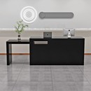 烤漆定制店铺伸缩收银台吧台转角前台服装 店极简接待台中古风柜台